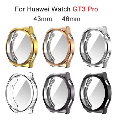 For Huawei Watch GT 3 Pro Protective Bumper Case Screen Protector TPU Full Cover