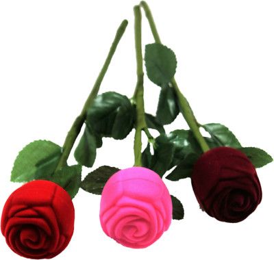 Ringetui  Rose Schmuckbox Etui Geschenkbox Samt   in 3 Farben (ohne Schmuck) neu