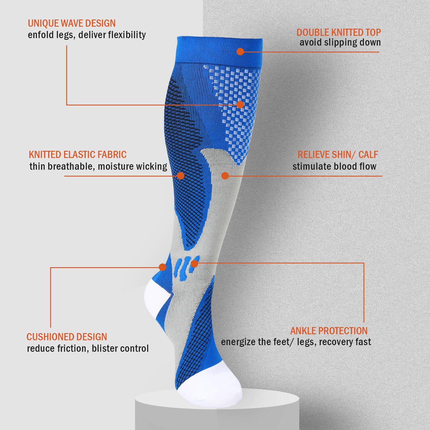 Compression Socks Sports for Women Men Medical,Nursing,Running-image