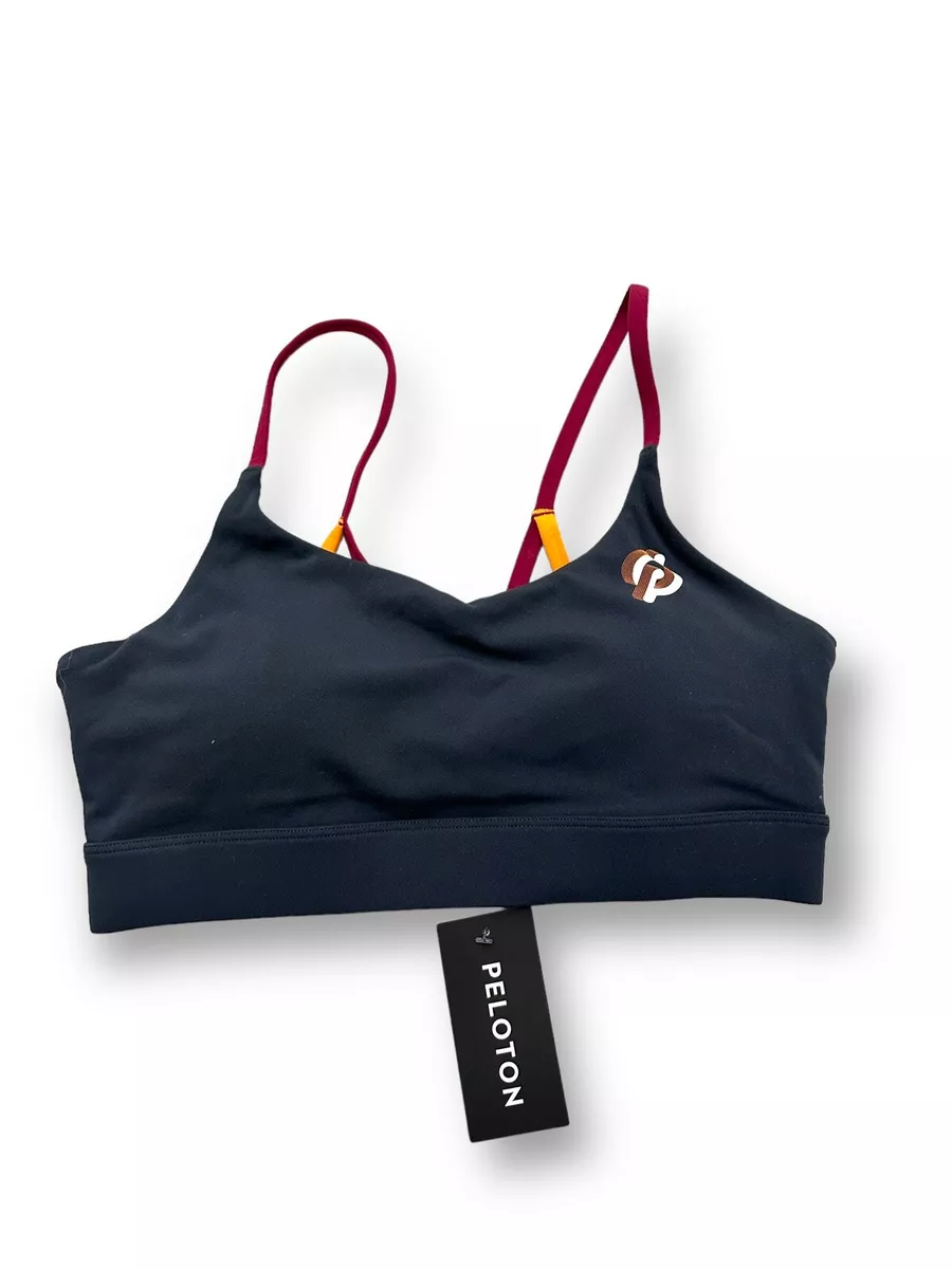 Peloton Sports Bra Size L Women's Black Cadence Peak Strap Speed Up NWT