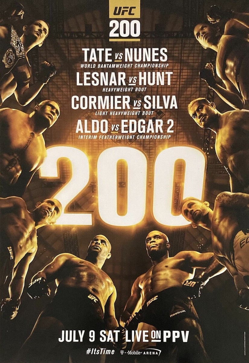 UFC 200 Silva Cormier Aldo Lesnar Ultimate Fighting Champion Poster wall Art - Main Image