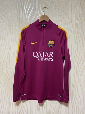 BARCELONA 2016 2017 FOOTBALL SOCCER TRAINING 1/4 SWEATSHIRT NIKE