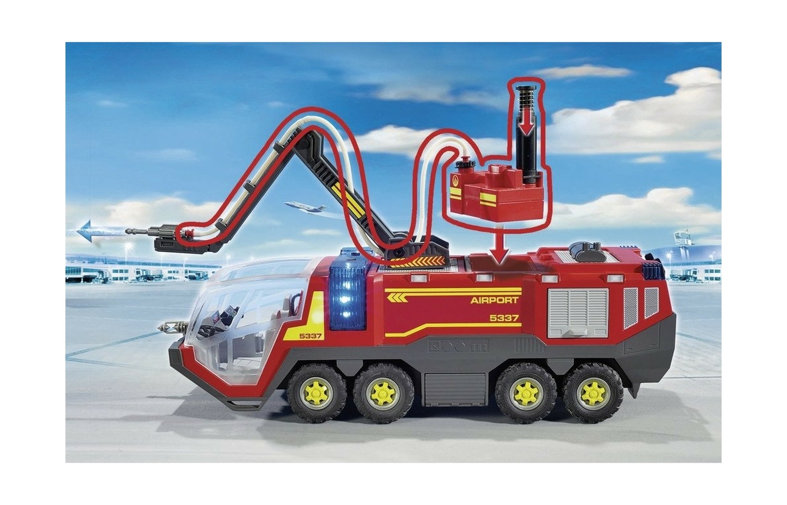 playmobil airport fire truck