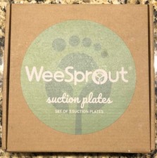 New WeeSprout Silicone Divided Suction Plates Set of 3 Sealed Green Purple Blue