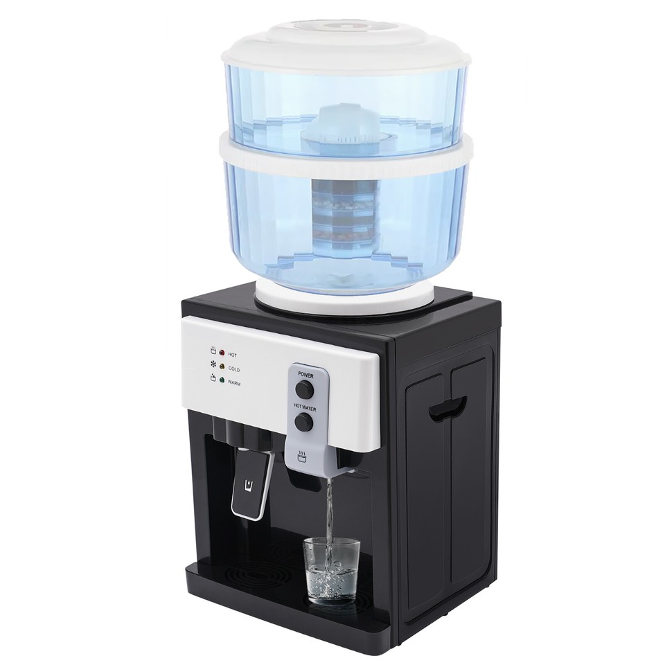 5 Gallon Top Loading Water Cooler Dispenser Countertop Hot+Cold