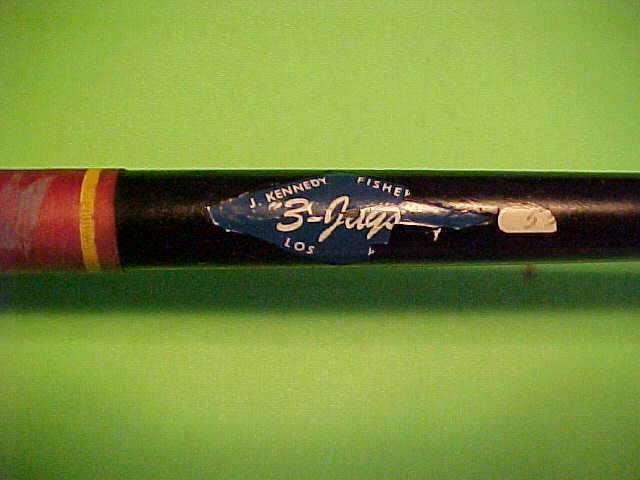 VERY RARE 3-JAYS KENNEDY FISHER 9 FOOT 8 INCH, 20-40# SPINNING ROD