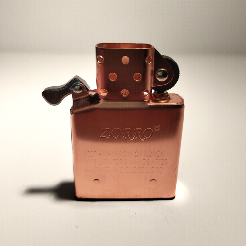 Zorro Copper Petrol Lighter Insert with Bottom Rubber Gasket - Picture 2 of 5