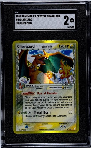 Pokémon Charizard EX Guardiani dei Cristalli Holo SGC 2 POP 7 nel Mondo 🔥 - Foto 1 di 2