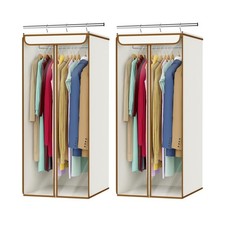 Univivi Garment Bags for Hanging Clothes, Large Clothes Storage Bags Closet Orga