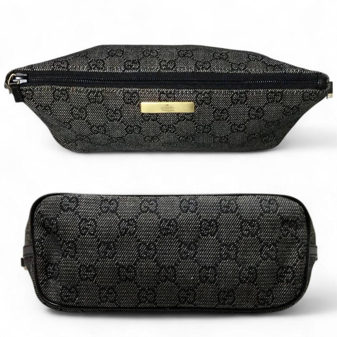 GUCCI GG Accessory Pouch Handbag Black Canvas Used Authentic From Japan thumbnail 3