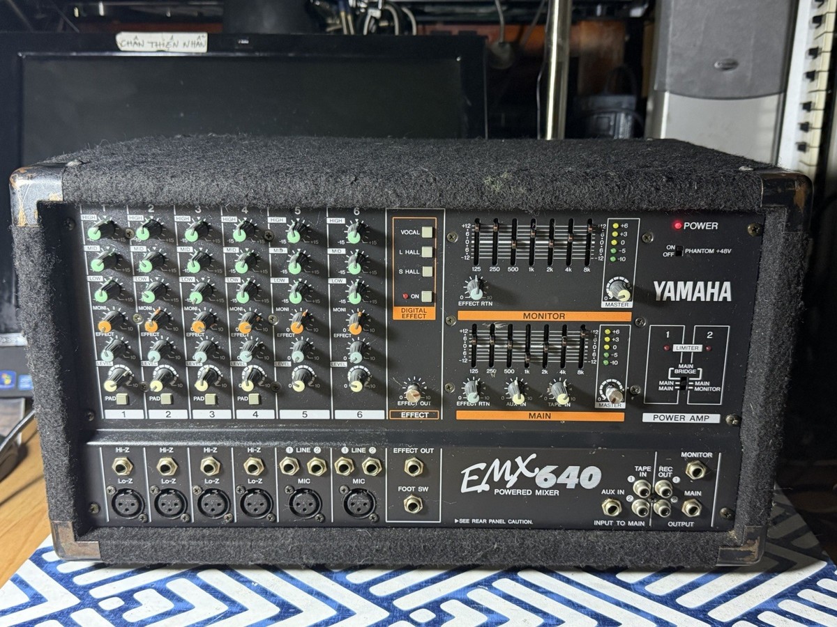 Yamaha EMX640 6 Channel Powered Mixer Dual Amp for sale online | eBay