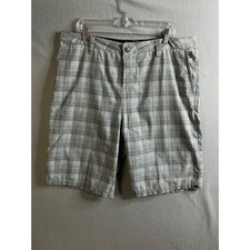 Quiksilver Shorts Men's 38 Amphibians Plaid Shorts Casual Comfort