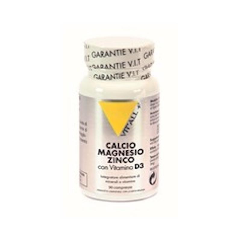 Vit_all_ Vital Plus Calcio Magnesio Zinco Con Vitamina D3 90 Compresse 150 G - Immagine 2