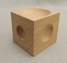Dapping Block 2" x 2" x 2" Wood Doming Block - Jewelry Forming Tool NEW