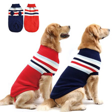 Set of 2 Dog Sweater Warm Winter Knitted Clothes Apparel Puppy Cat Coat Small M
