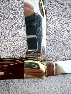 Case XX  1974 6 Dot 6265 SAB 2 Blade Folding Hunter Great Cond! Original Sheath!