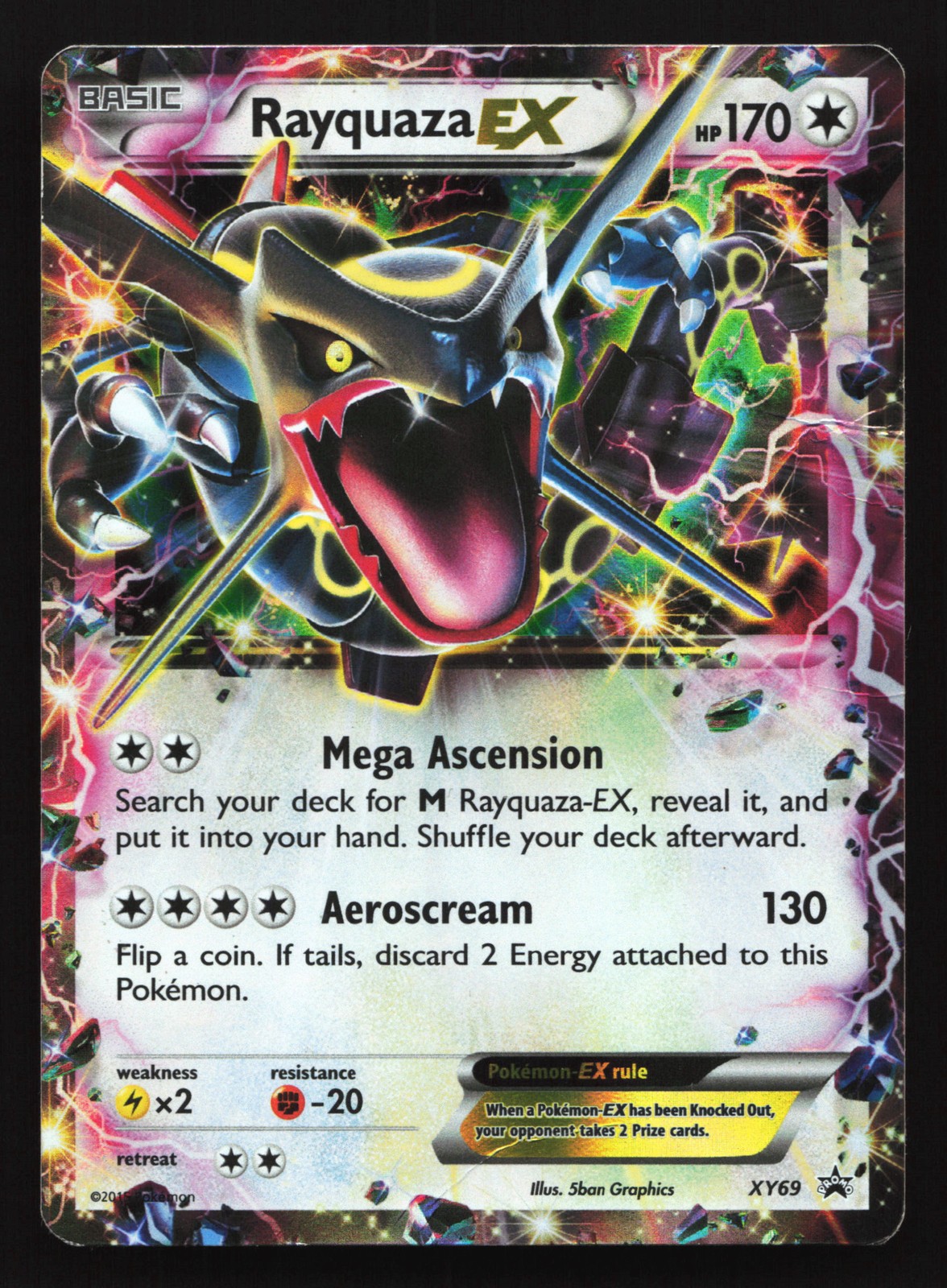 Rayquaza EX (Shiny) XY69 XY Black Star Promo Pokemon Card