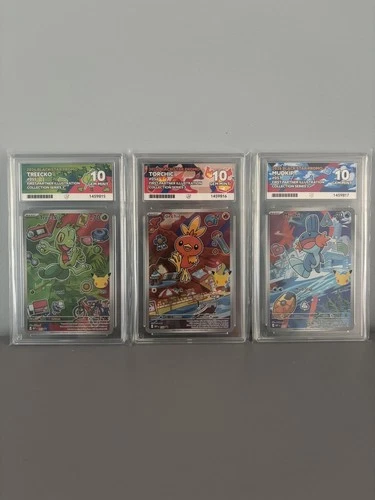 Pokemon Treecko Torchic Mudkip ACE 10 Sequential Set First Partner Series 3 Gem