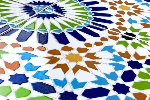 Moroccan Ceramic Wall Tiles Tunisian Colored Decorative 12 Tiles -Fara - Picture 5 of 6