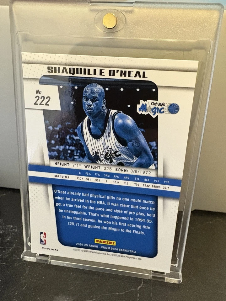 2024-25 Panini Prizm Deca Shaquille O'Neal Mojo /25!! РЕДКАЯ - Изображение 2 из 2