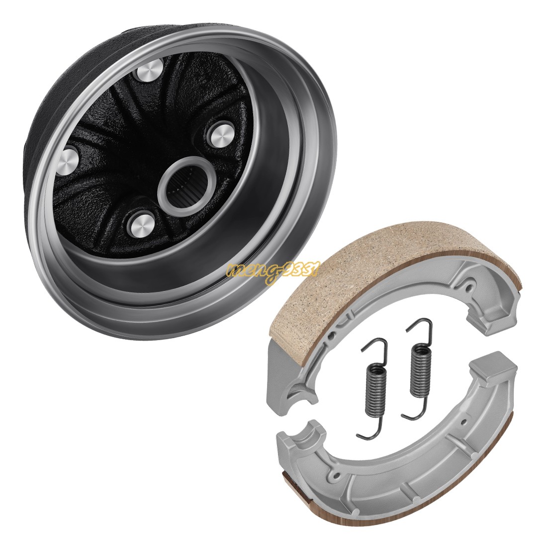 Rear Brake Drum Hub & Shoes Kit for Yamaha Big Bear 350 Kodiak 400 Grizzly 600