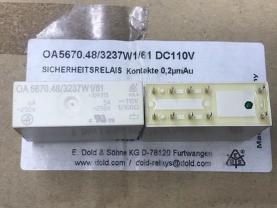 New OA5670.48/3237W1/61 Safety Relay 5A 110VDC 250VAC 12100 Ohm 10 Pins x 1pc *p