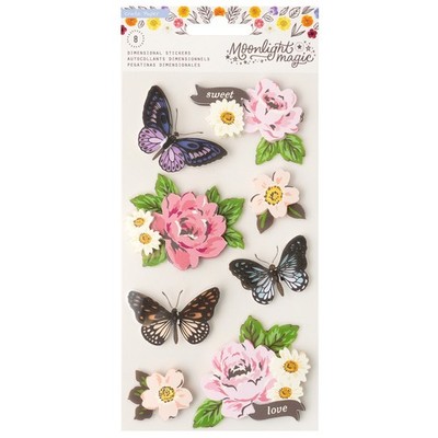 Crate Paper Moonlight Magic Stickers 8/Pkg-Dimensional
