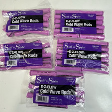 Cold Wave Perm Rods EZ Flow Soft 'n Style New Lot of 5 356-LCLO Beauty Shop Hair