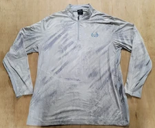 Realtree Fishing Men’s Grey Gray White Camo Long Sleeve T-Shirt Size XL