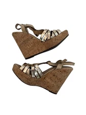 Gastone Lucioli T-Strap Wedge Sandals Italy