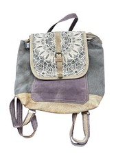 Myra Bag Western Boho Backpack Purse Canvas Leather Daisy Delight Boutique
