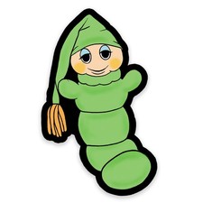 Glow Worm Bug Toy Inspired Vinyl Sticker