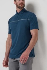 NWT 110 Travis Mathew Blue Featherweight Golf Polo Shirt Size XXL Heater Pro