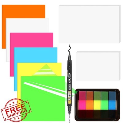 MEIGAONE 9pk Clear Sticky Notes 3x3'' Waterproof Translucent Study Office