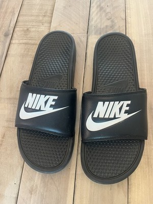 Nike Benassi JDI Slides Men Size 12 Black/ White (343880-090)