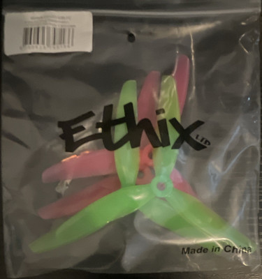 Ethix S3 V/M-PC Propellers Set 5.1in CW/CCW Polycarbonate, Green/Pink