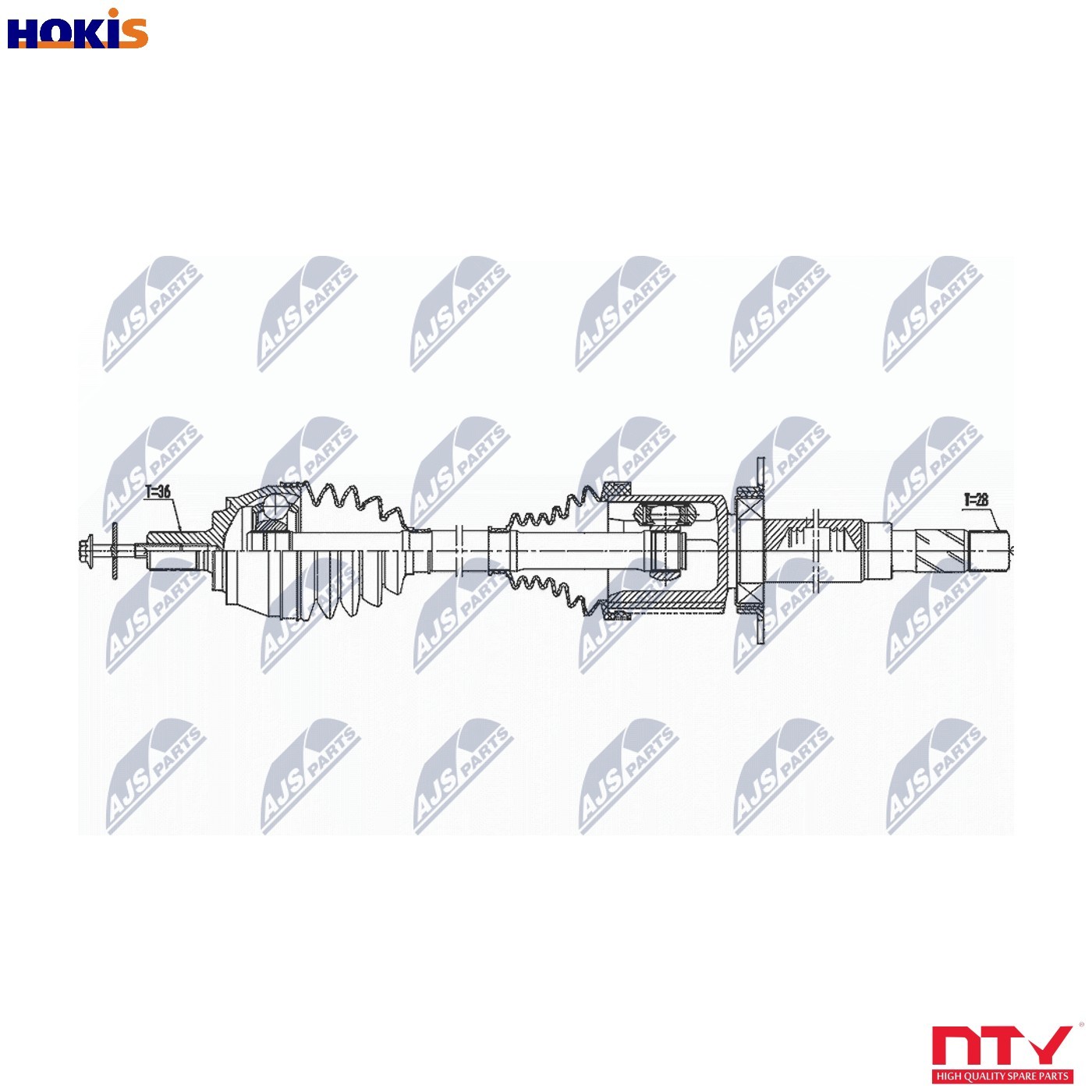 DRIVE SHAFT NPW-VV-140 FOR VOLVO B4204T19/4204T37/4204T33 D4204T9/4204T8 2.0L - Image 6