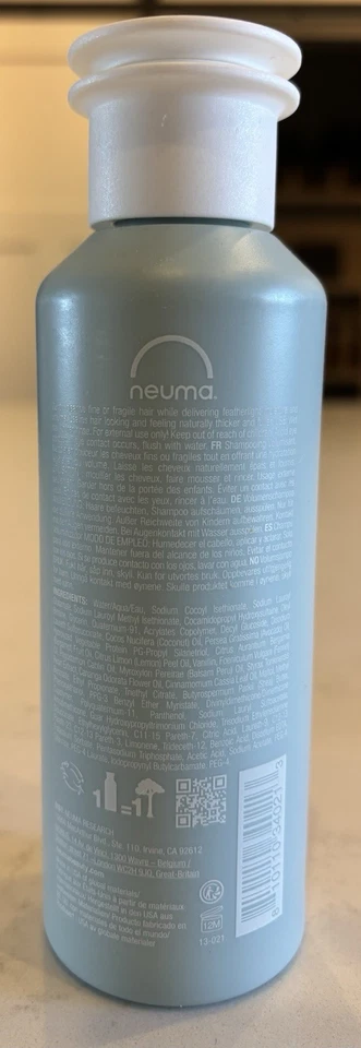 Neuma Neu Volume Shampoo Coconut Avocado Oil Sulfate-Free 8.5 fl oz/250mL Sealed - Image 2 of 4