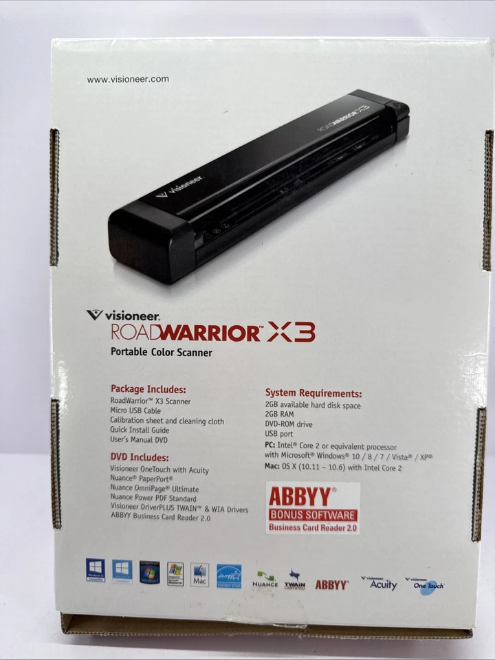 Visioneer✨RoadWarrior X3✨Portable Color Scanner for PC and Mac✨New - Image 2 of 4