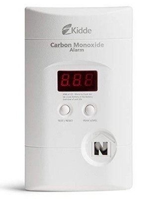 Kidde Carbon Monoxide Detector, Plug In Wall with 9-Volt Battery Backup, Digital