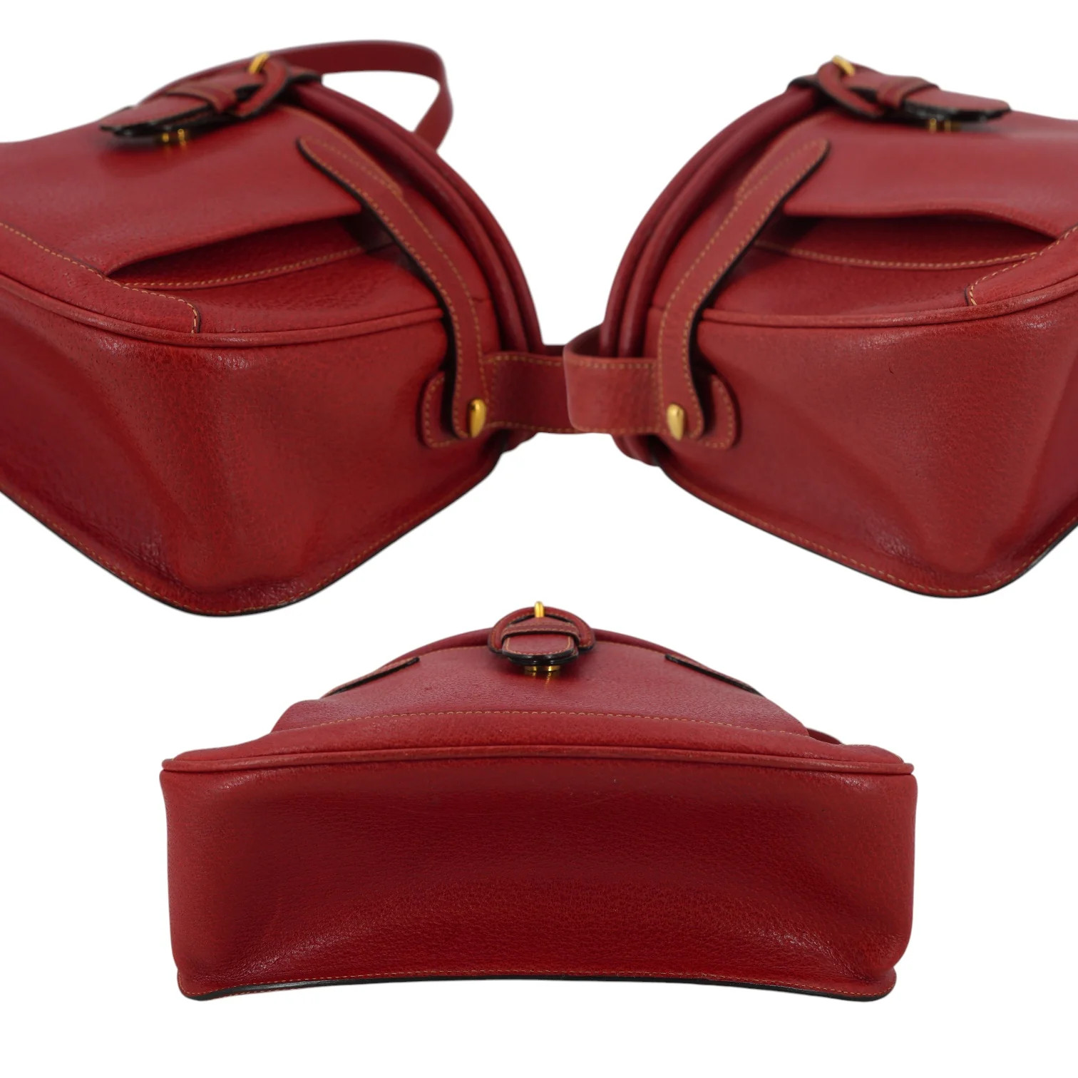 Rare Vintage Gucci Red Leather Crossbody Bag image 4