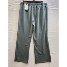 Member's Mark Womens Sandwash Wide Leg Pant XXL Green Moisture Wicking NWT