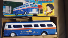 VINTAGE 1950'S JAPAN SONICON BUS TIN TOY ORIG BOX BATTERY OPERATED EXCELLENT