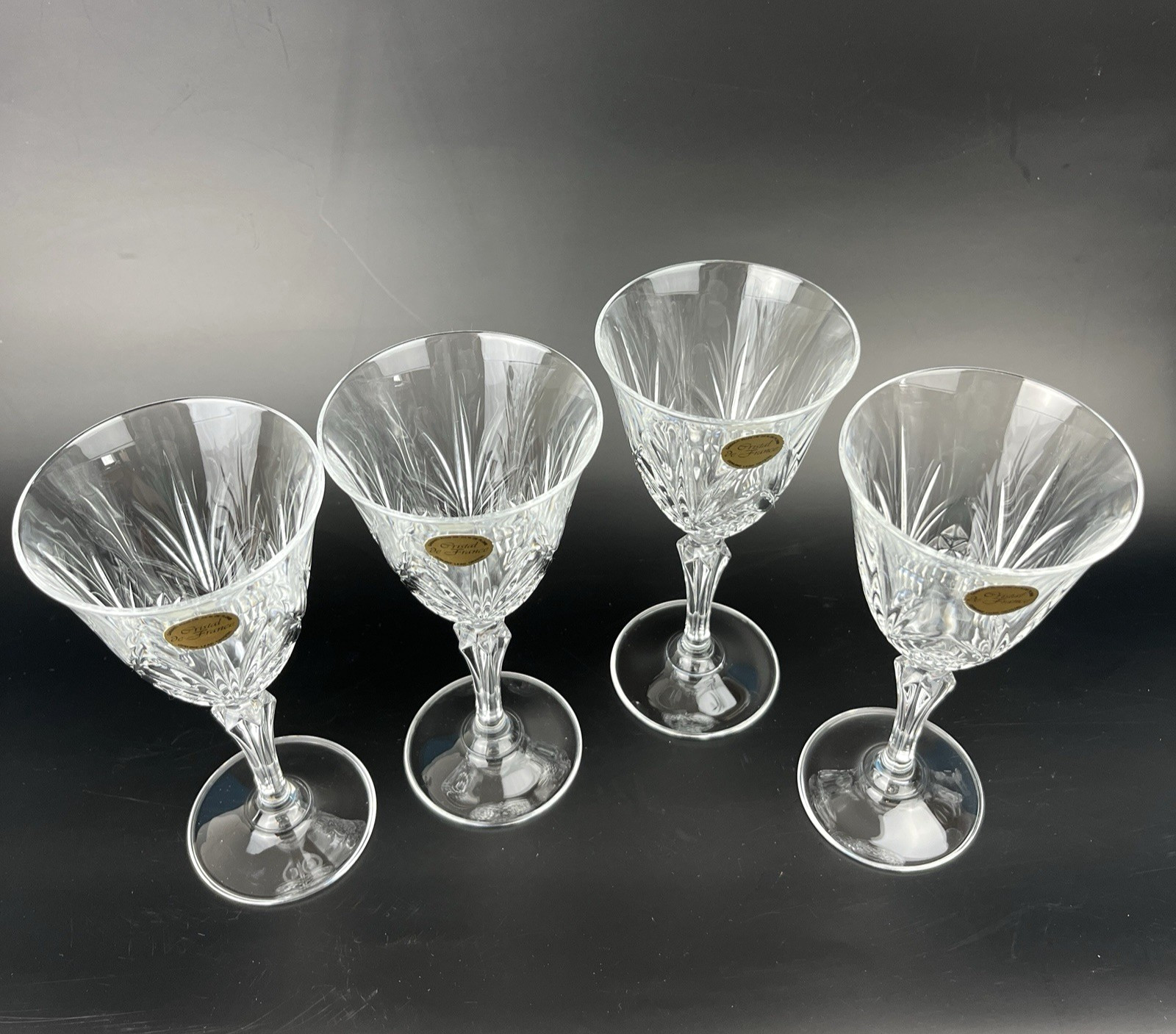 Cristal d'Arques Chantilly Crystal Wine Glasses Set 4 French Lead Crystal 17cm image 7