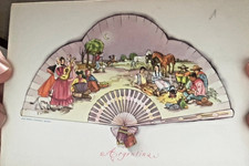 3 FÄCHERKARTEN: ÄGYPTEN SCHWEIZ ARGENTINIEN ZEICHNUNG E. ALTAR Jahr 1955-1376