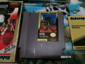 #1049 Nobunaga's Ambition Nintendo, 1989 NES in box with manual & box protector