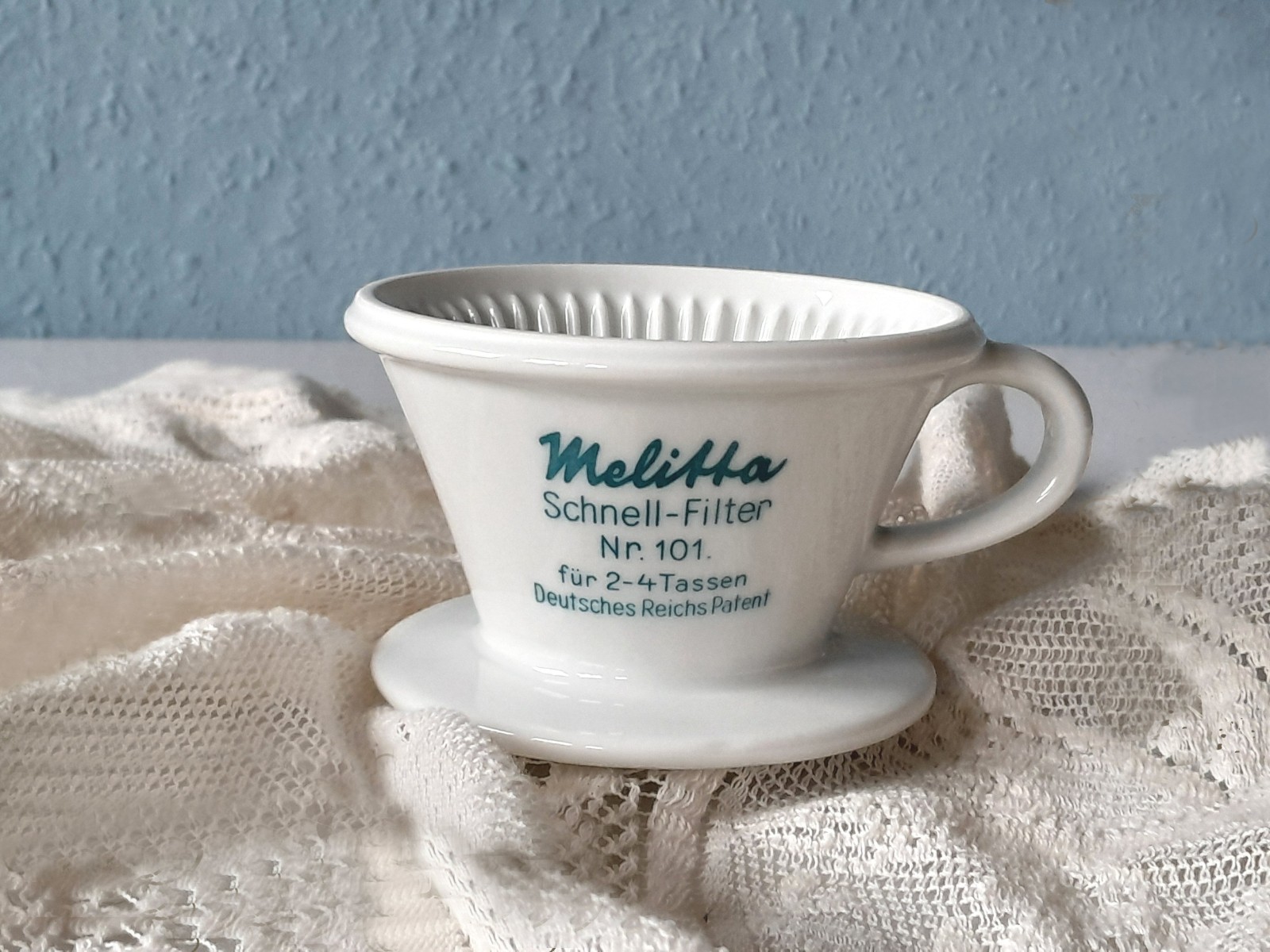 Melitta Schnell Filter Nr. 101 für 2 -4 Tassen Deutsches Reichs Patent 8 Loch