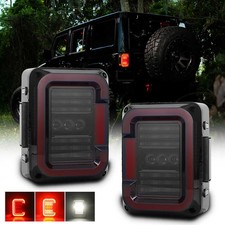 2x For Jeep Wrangler Jk Jku 2007-18 Led Smoke Tail Lights Brake Reverse Dotsae 2x For Jeep Wrangler Jk Jku 2007-18 Led Smoke Tail Lights Brake Reverse Dotsae