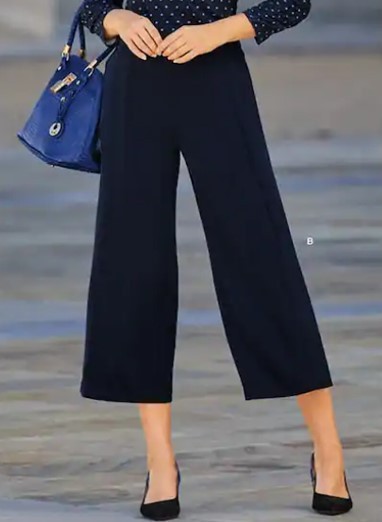 Size S Monroe & Main Navy Dinner Date Church Party Office Karlotta Goucho Pant