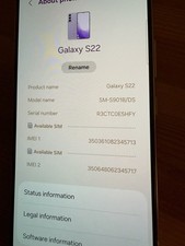 Samsung S22 128GB In Good Condition Purple In Working Order